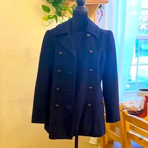 100% navy wool, Vintage Macktinosh peacoat.